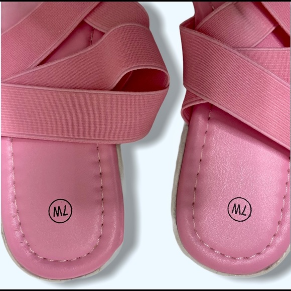 Women’s Faux Leather 7W Strappy Sandals Flip Flops - Picture 7 of 8